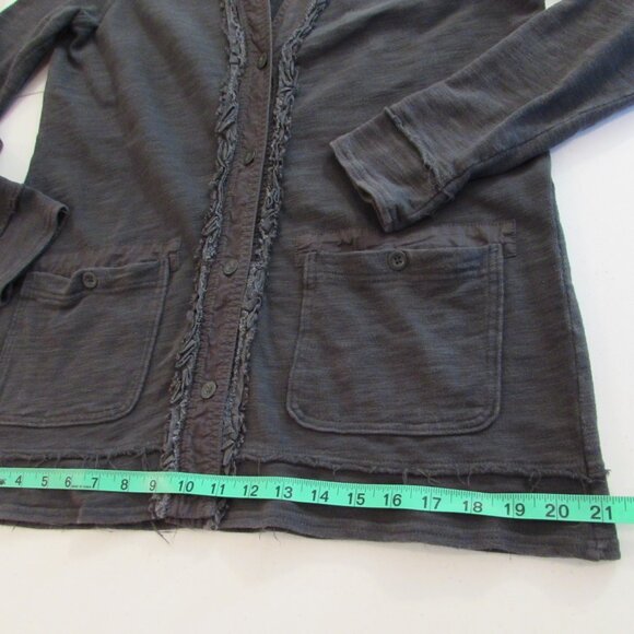 Eddie Bauer 100% Cotton Grey Cardigan Large - Picture 16 of 16